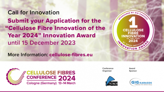  Innovation award “Cellulose Fibre Innovation of the Year 2024”